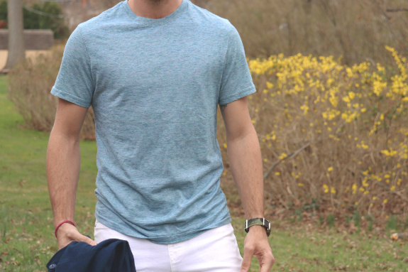 Goodfellow and Co. Regular Fit Short Sleeve Crew Neck Novelty Jersey Tee in Teal