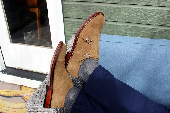 In Review: The $60 Banana Republic Marden Suede Double Monk Shoe | Dappered.com